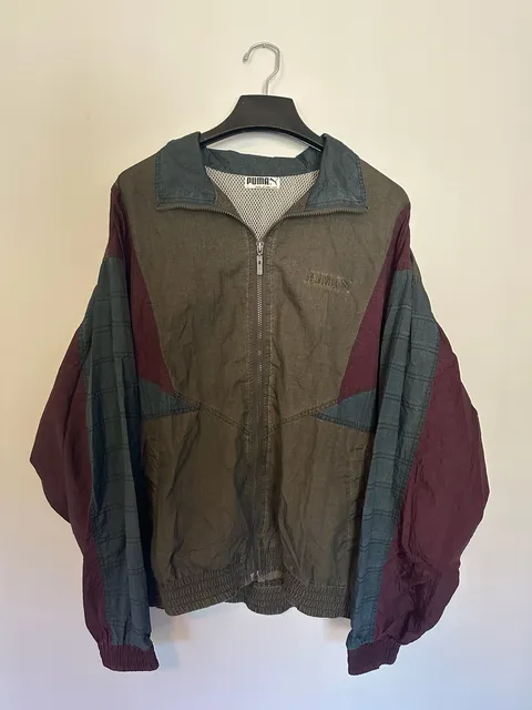 Puma Vintage Windbreaker Jacket Size L Colorblock