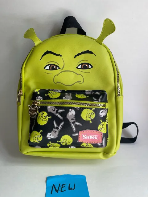 DreamWorks Shrek Character Mini Backpack Green Faux Leather
