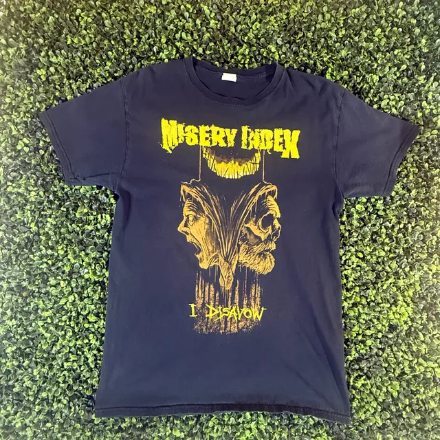 Fruit of the Loom Misery Index I Disavow T-Shirt Size M Black