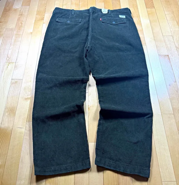 Levi's XX Chino Authentic Relaxed Corduroy Pants Green Men's 38x30 Straight