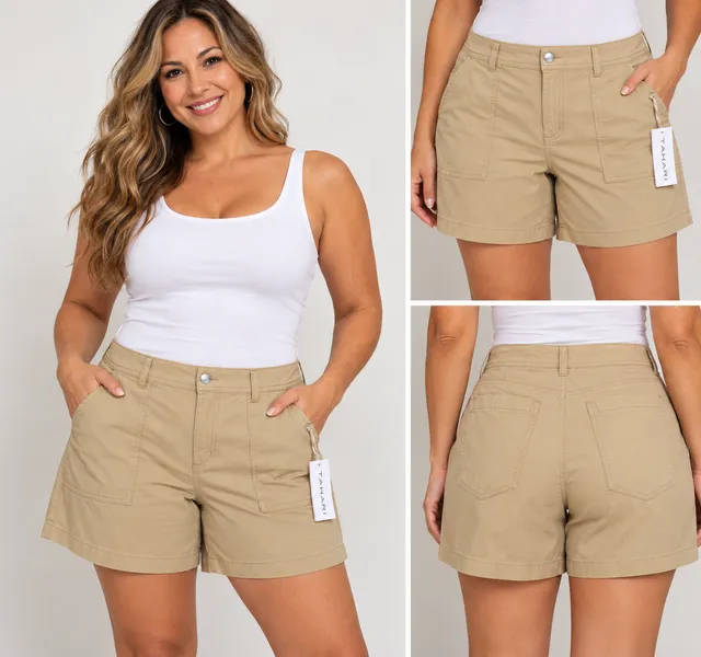NWT Tahari Utility Shorts Khaki Size 12