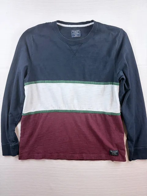 Abercrombie & Fitch Colorblock Long Sleeve Shirt Size XXL