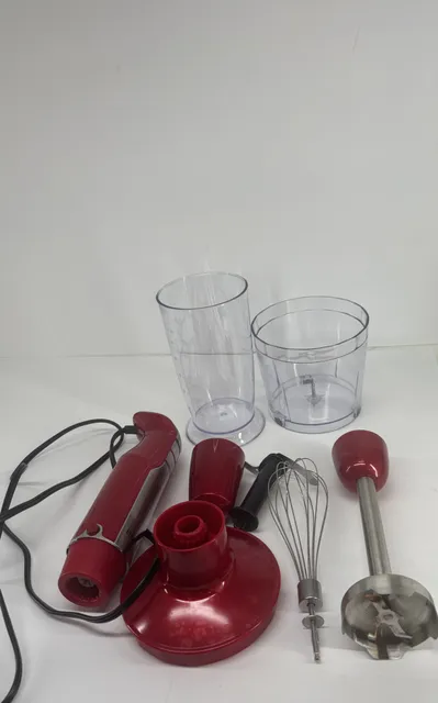 Black+Decker Immersion Hand Blender Set Red