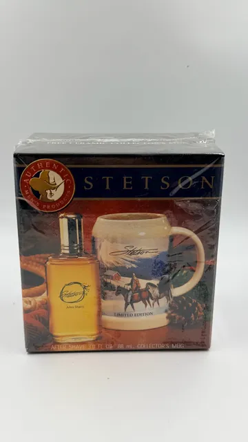 Stetson After Shave 3.0 Fl Oz Gift Set With Ceramic Collector's Mug