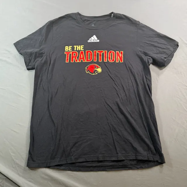 Adidas Be The Tradition Hawks Black Graphic T-Shirt Large
