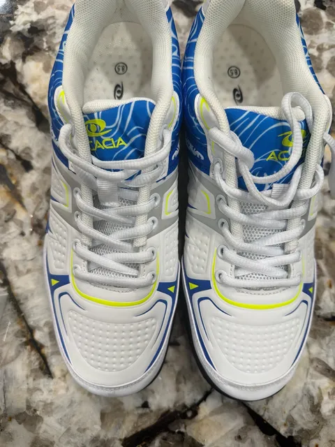 Acacia DinkShot II Pickleball Shoes Size 8.5 mens 10 women’s White Royal Blue