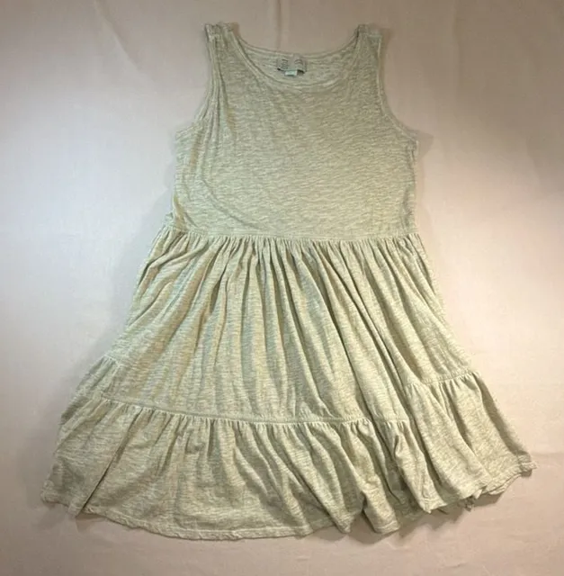 Saturday Sunday by Anthropologie Tiered Dress Size M Light Green Sleeveless