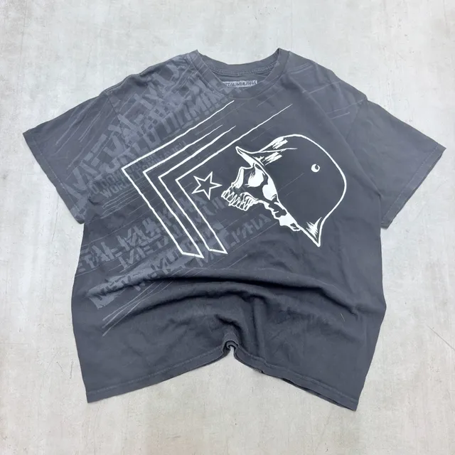 Metal Mulisha T-Shirt XL Black Graphic Skull Helmet