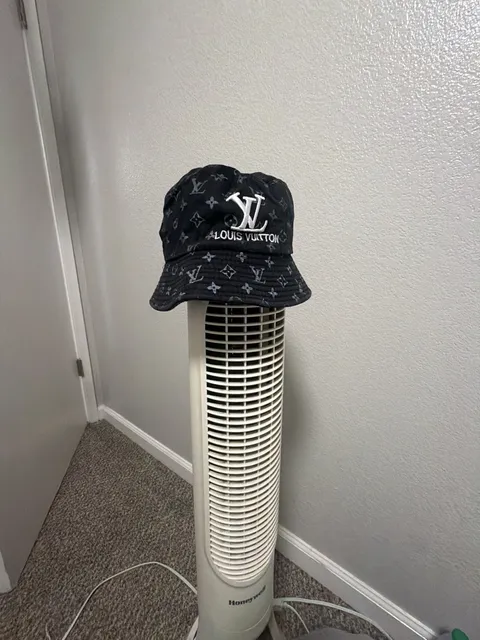 Louis Vuitton Monogram Denim Bucket Hat Black