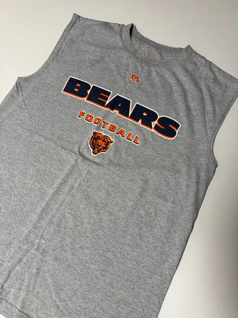 NFL Chicago Bears Cut Off Sleeveless T-Shirt Gray