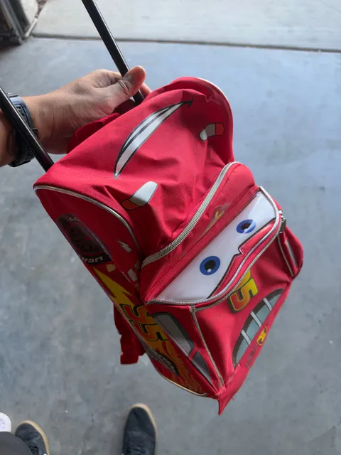 Disney Pixar Cars Lightning McQueen Rolling Backpack