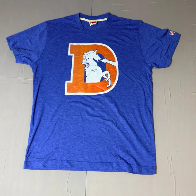 Homage Denver Broncos T-Shirt Size M Blue Orange