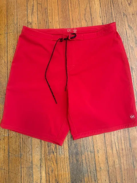 Outerknown Boardshorts Size 34 Red Recycled Polyester Spandex
