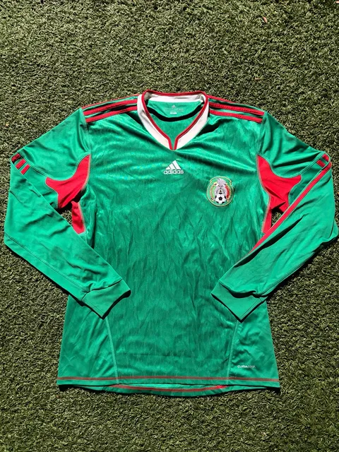 Adidas Mexico Soccer Jersey Long Sleeve Size S