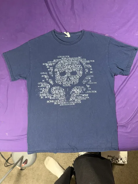 Bone Collector T-Shirt Blue Skull Graphic