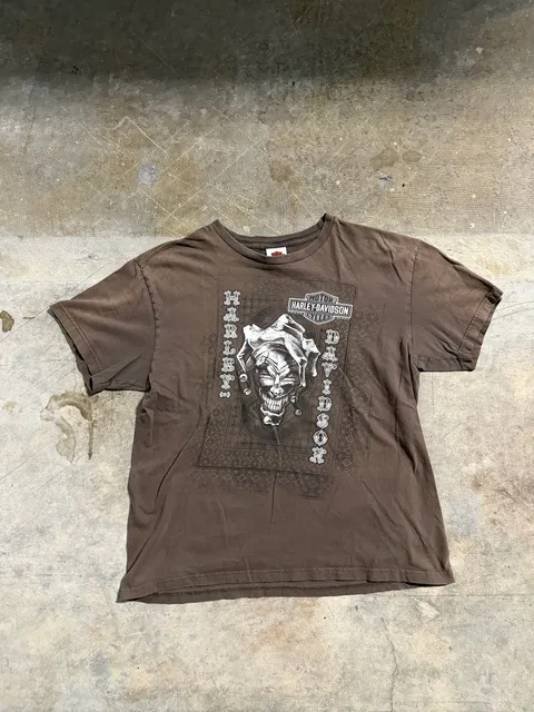 Harley Davidson Black Hills T-Shirt Size XL Brown Joker Graphic