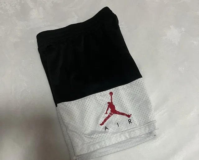 Jordan Basketball Shorts Size 8-10 Years Black White Mesh Jumpman