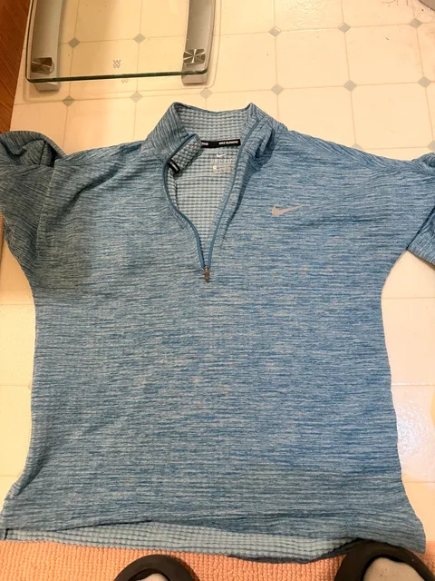 Nike Dri-FIT 1/2 Zip Pullover Size S Blue Running Shirt