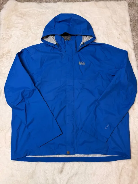 REI Co-op Peak 2.5L Rain Jacket Size XXL Blue Waterproof Hooded Shell