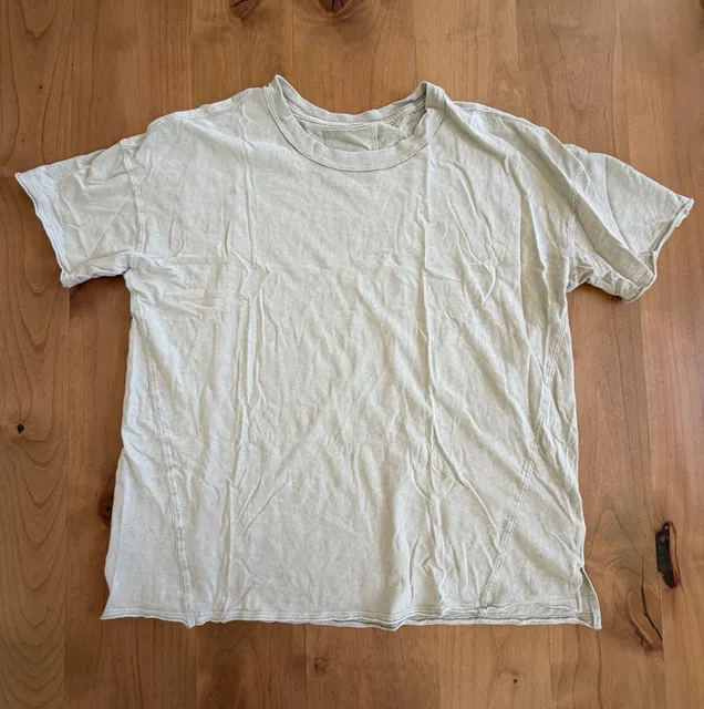 Aerie Distressed Oversized T-Shirt Green Sage