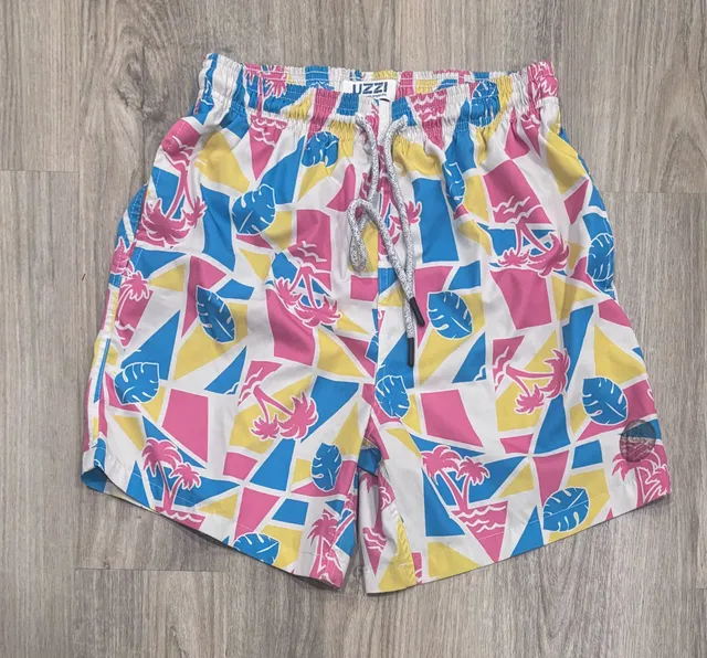 Vintage 90’s Uzzi The Land And Ocean Co Swim Trunks Size L Palm Tree