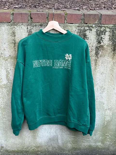 Adidas Notre Dame Fighting Irish Sweatshirt Size L Green