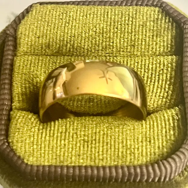 14K GF Gold Filled Band Dome Polished Finish 8mm Band Size 9