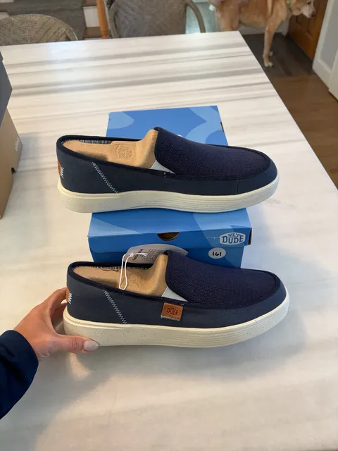 Hey Dude Sunapee M Coastline Size 12 Navy Slip-On Shoes