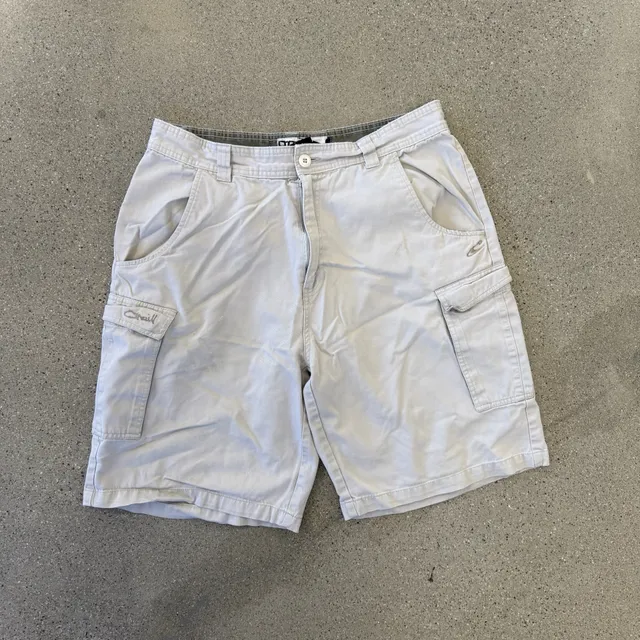 O'Neill Cargo Shorts Size 34 Beige Cotton Casual Skater Surf