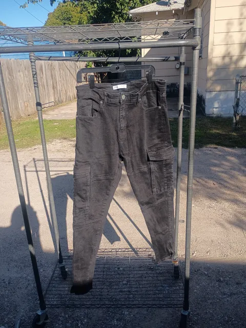 Zara Cargo Jeans Size 36 Black Skinny Denim Pants