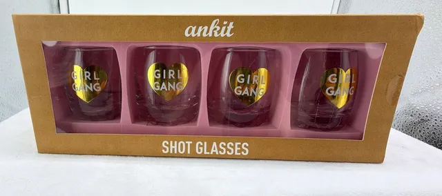 21st, Bachelorette, Hen Party, Girls Trip Shot Glass Set Girl Gang 4pk New