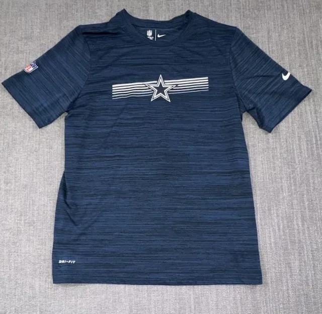 Nike Dallas Cowboys NFL Dri-Fit T-Shirt Size L Blue Athletic Tee