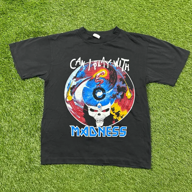 Iron Maiden Can I Play With Madness 1988 Vintage T-Shirt Black