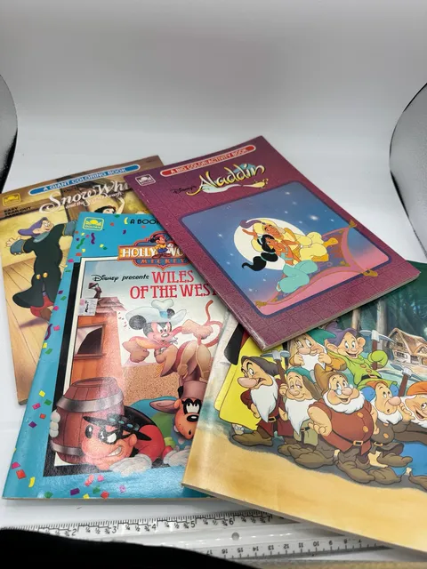 Vintage 90s 4 Disney Coloring And Activity Books Lot Golden Press