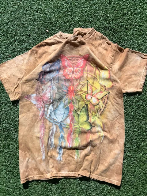 The Mountain T-Shirt Brown Tie Dye Butterfly Dreamcatcher