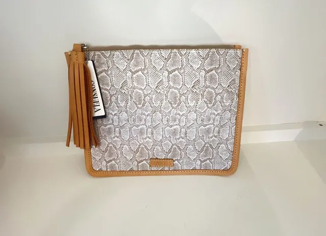 Consuela Anything Goes Pouch Clay Snake Print