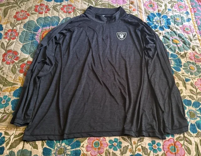 Fanatics Las Vegas Raiders 1/4 Zip Pullover Size 5XL Dark Gray