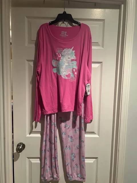 Sleep On It Pajama Set 3XL(22.5) PLUS Pink Unicorn
