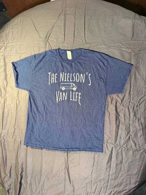 Hanes The Nielson's Van Life T-Shirt Size XL Blue Graphic Tee
