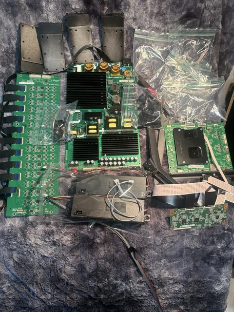 TCL 75R635 Complete TV Repair Kit Main Board Power T-Con Speakers Cables Screws