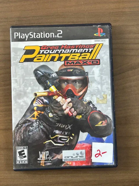 Greg Hastings Tournament Paintball Max'd PS2 2006 Complete CIB w/ Manual