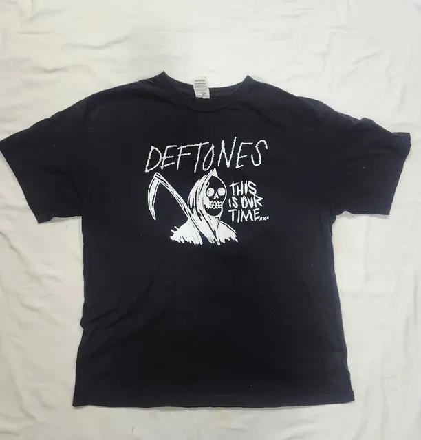 Deftones Band T-Shirt Size L Black Graphic Print