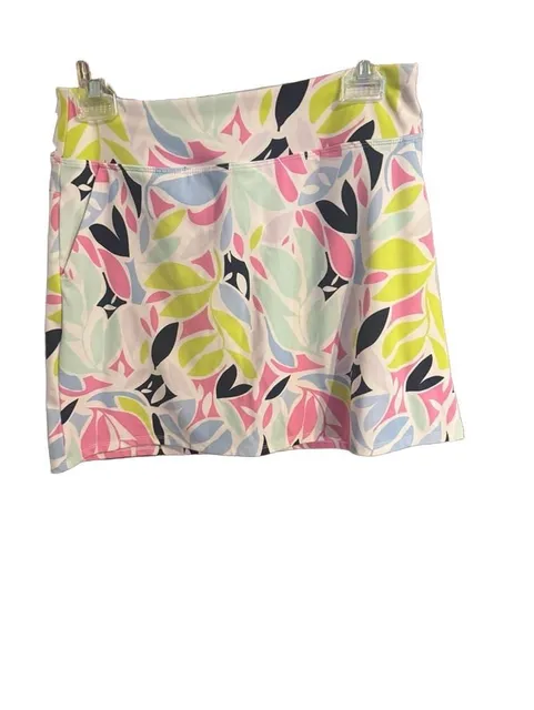 Tommy Bahama Golf Skort Size S Floral Leaf Athletic Tennis Pickleball