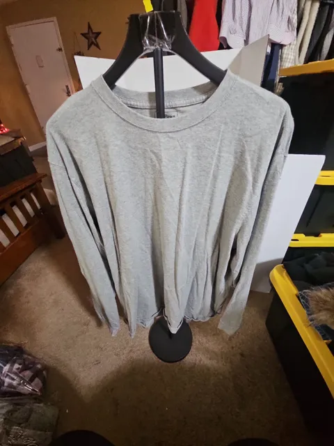 L.L. Bean Long Sleeve T-Shirt Size XL Tall Gray 100% Cotton