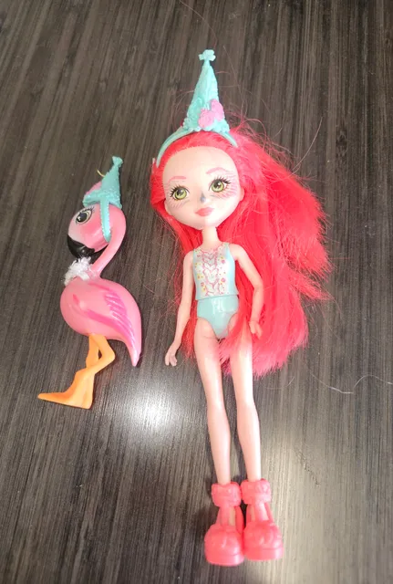 Mattel Enchantimals Fanci Flamingo Doll And Swank Pet