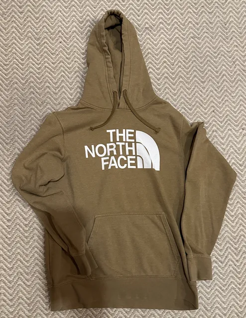 The North Face Logo Hoodie Size L Brown Pullover Sweatshirt