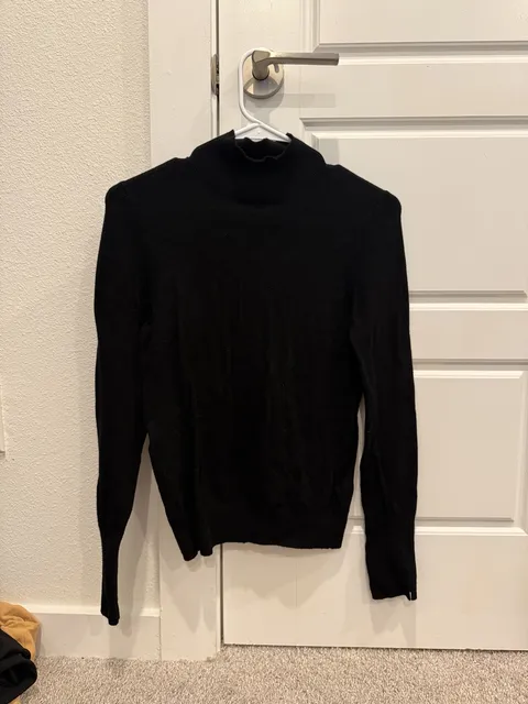 Zara Black Mock Neck Sweater Size M