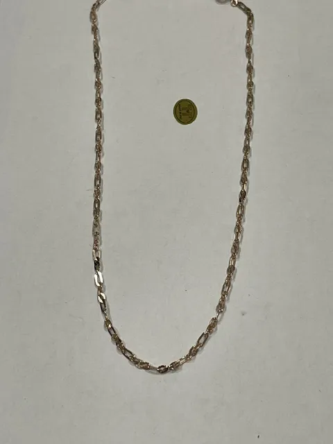 Designer LIRM Sterling Silver 925 Rose Gold Figaro Chain 18” long