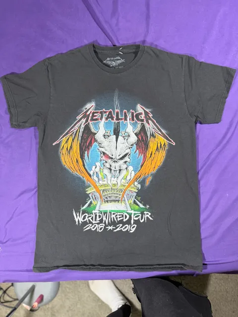 Metallica WorldWired Tour 2018-2019 T-Shirt Size M Black Band Concert Tee