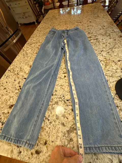 Pashu 5331SL Vintage Denim Jeans Size 7 Light Wash Blue Straight Leg Y2K